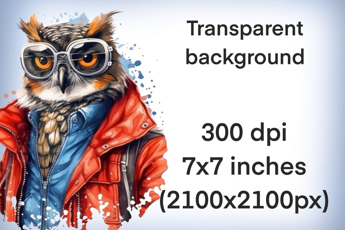 Funky Owl PNG Free Bundle - view 6