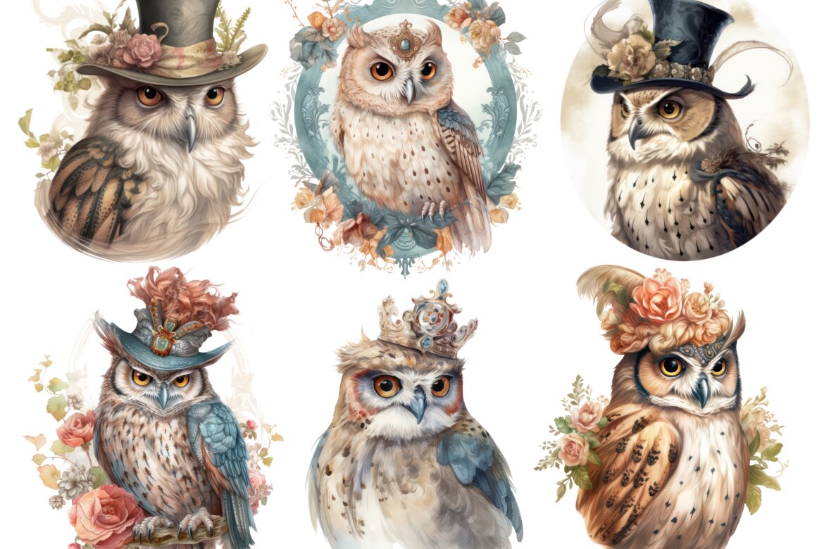 Owl Aristocrat PNG Free Bundle alternate
