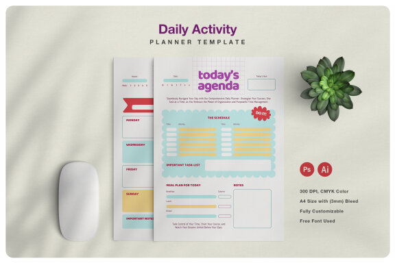 Daily & Weekly Activity Planner FREE Template