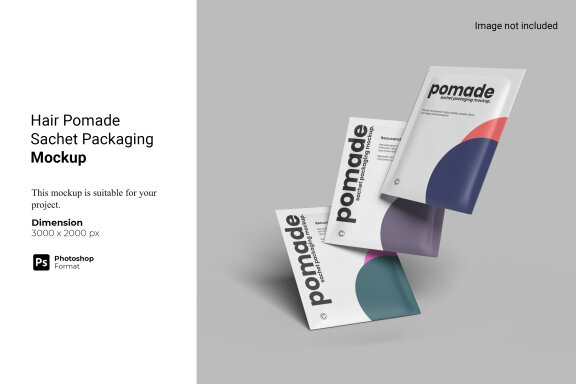 Hair Pomade Sachet Packaging FREE Mockup