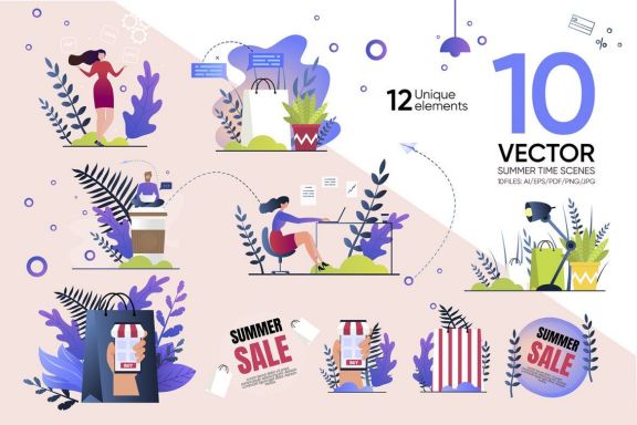 Business Summer Time Scenes