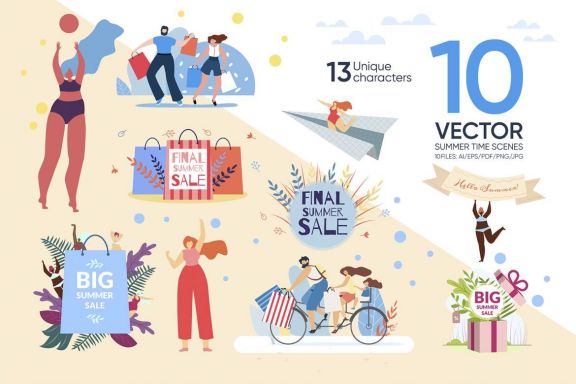 Summer Sale Time Scenes