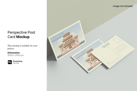 Perspective Post Card FREE Mockup