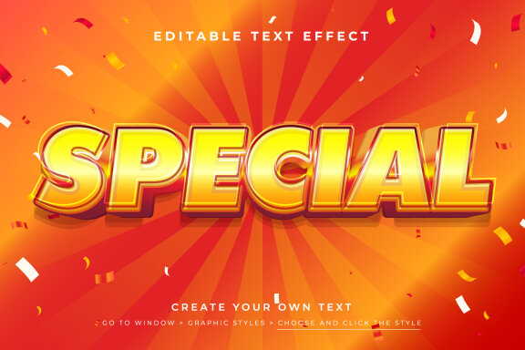 FREE Vector Text Effect - Special Promo