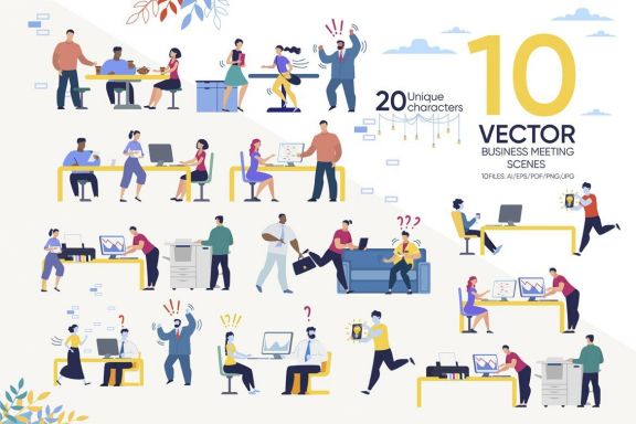 Business Meeting Scenes Collection