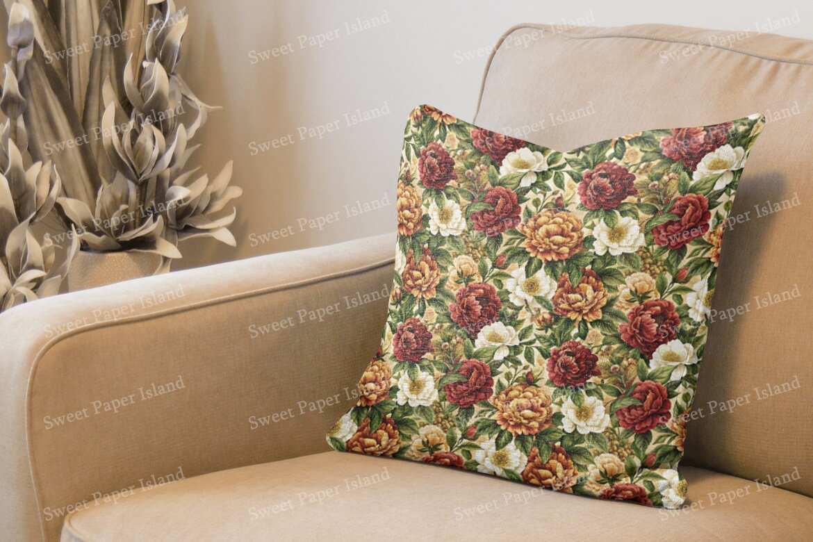 6 FREE Digital Papers - Pompous Roses In Watercolor - view 6