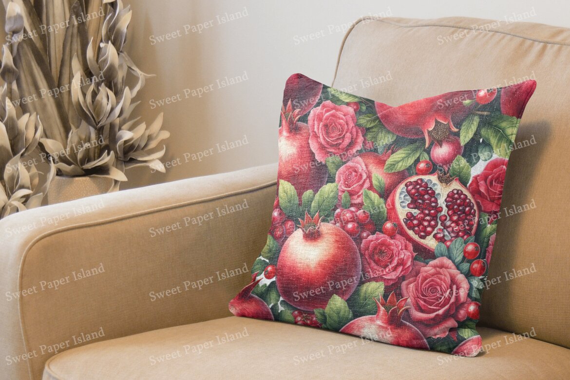 6 FREE Digital Papers - Roses And Skulls In Watercolor - view 5