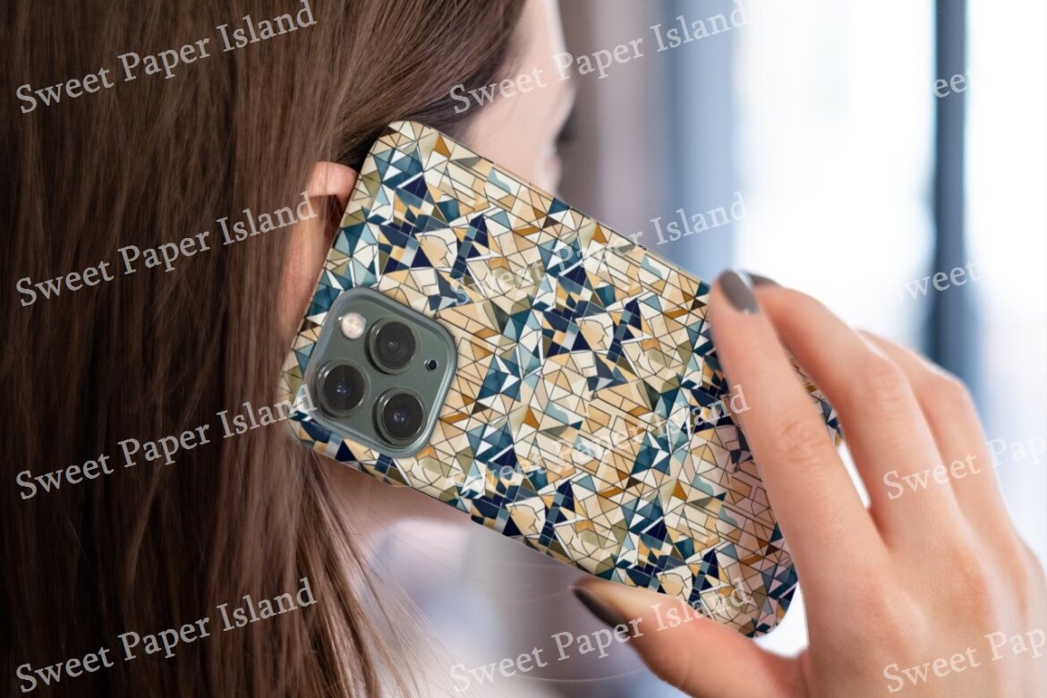 9 FREE Digital Papers - Mosaics In Watercolor - view 6