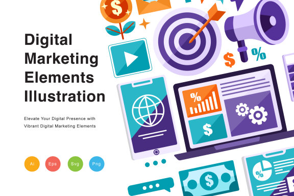 Digital Marketing FREE Vector Illustrations