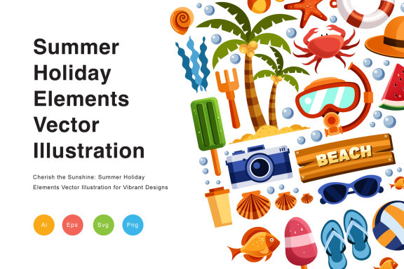 Summer Holiday FREE Vector Illustrations