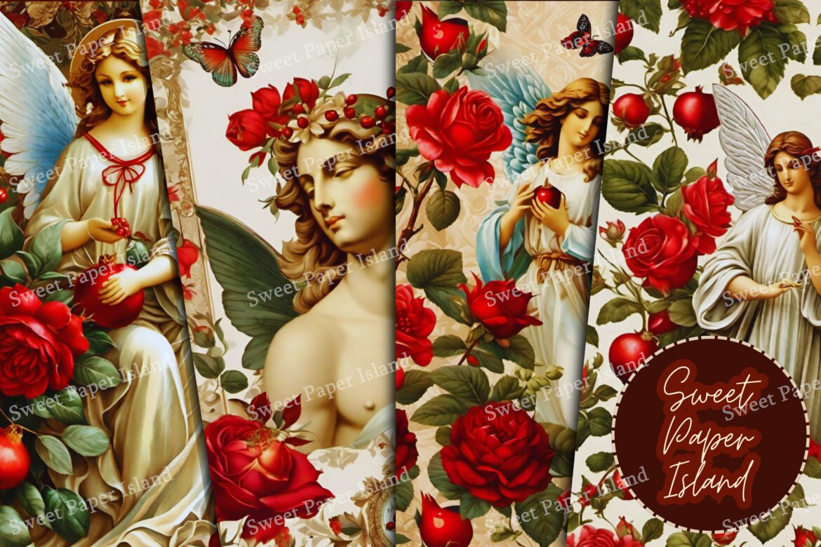 10 FREE Digital Papers - Angel Of Love - view 5