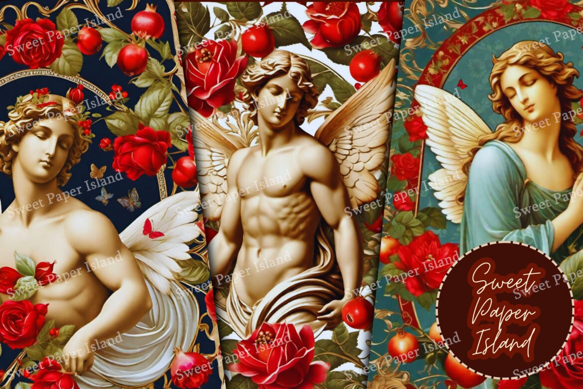 10 FREE Digital Papers - Angel Of Love - view 4