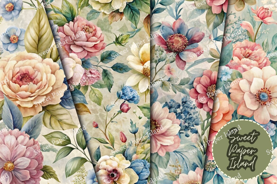 10 FREE Seamless Patterns - Garden Of Roses alternate