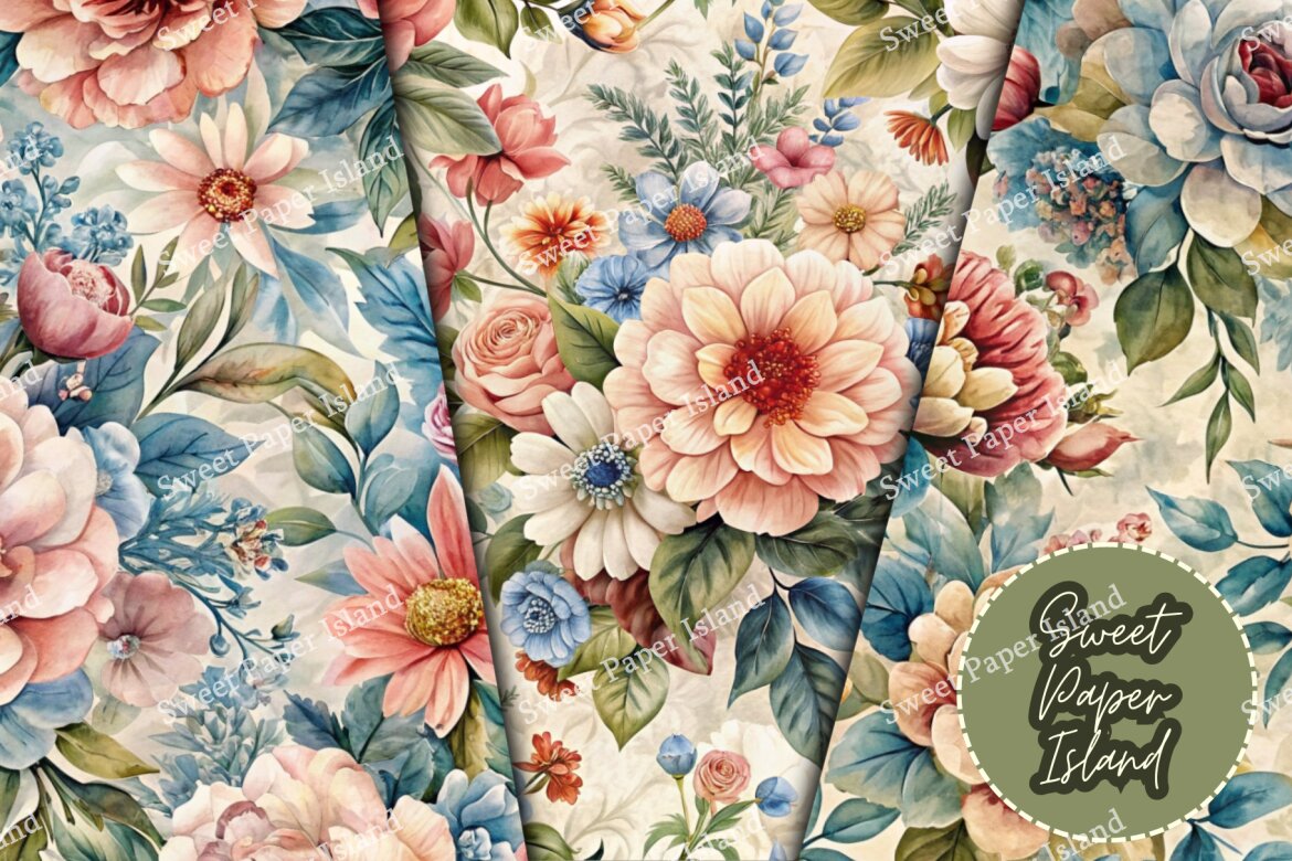 10 FREE Seamless Patterns - Garden Of Roses - view 4