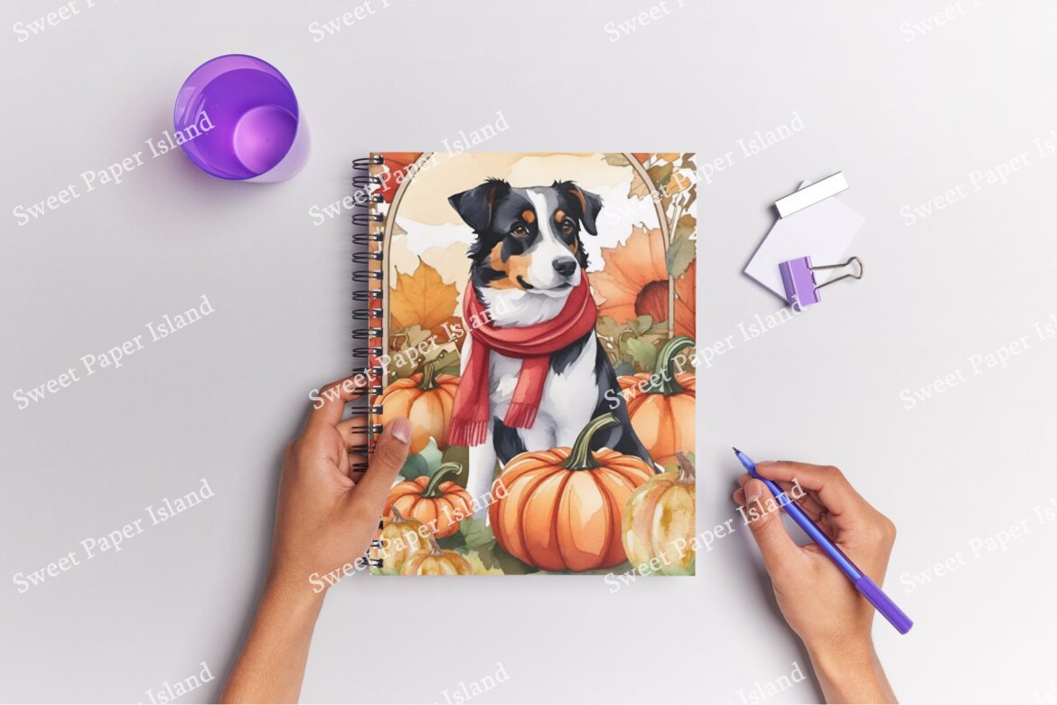 8 FREE Digital Papers - Dogs And Pumpkins - view 7