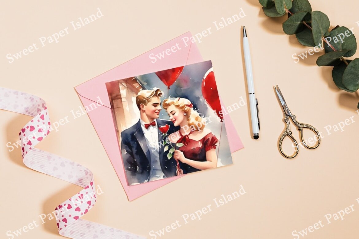 6 FREE Digital Papers - Couple On Romantic Date - view 6