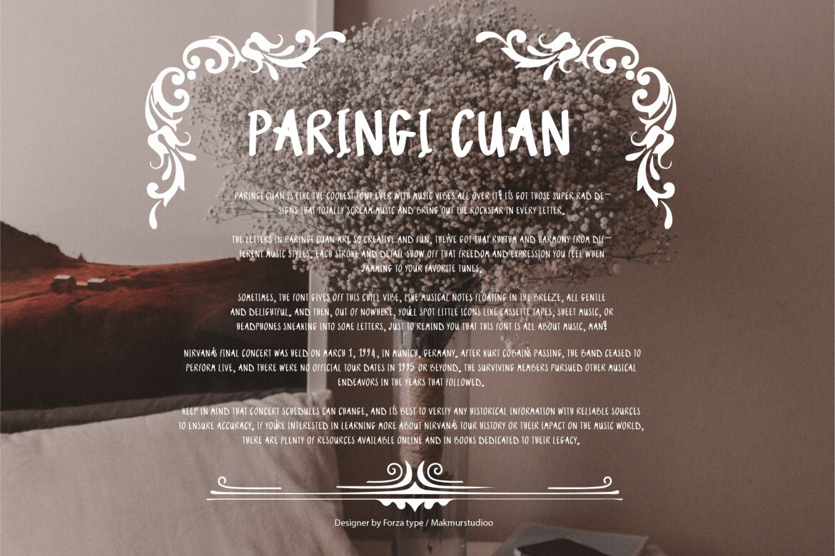 THE CUAN FREE FONT alternate