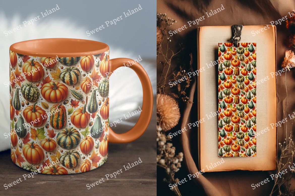 6 FREE Digital Papers Patterns - Pumpkins - view 6