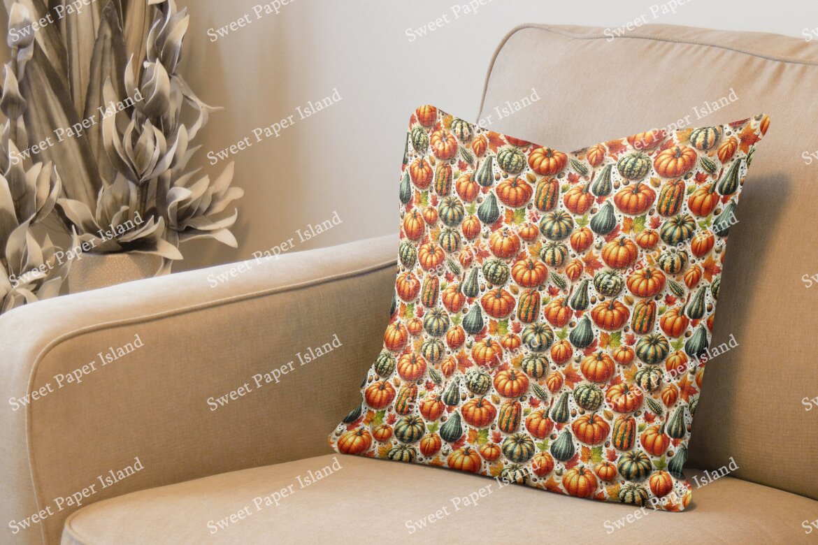 6 FREE Digital Papers Patterns - Pumpkins alternate