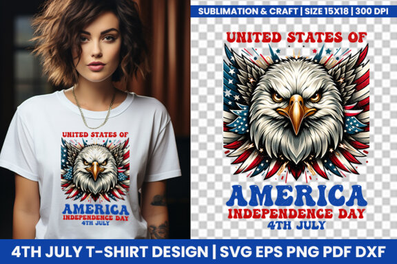 4th of July FREE Sublimation T-shirt Design