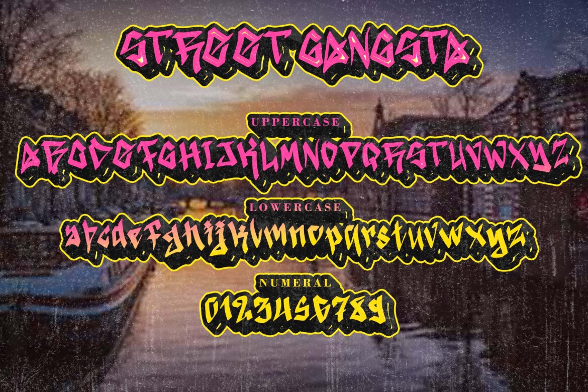 Street Gangsta FREE Graffiti Font - view 6