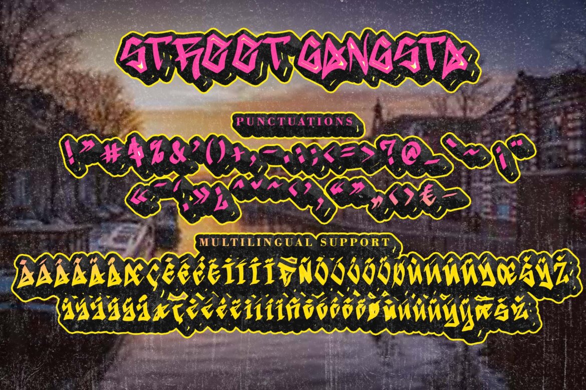 Street Gangsta FREE Graffiti Font - view 7