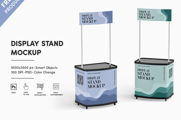 Free Display Stand Mockup