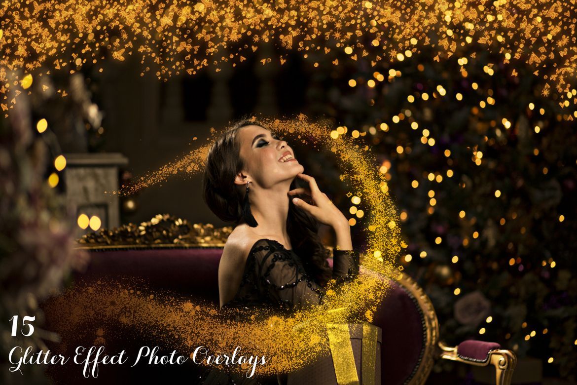 15 Glitter Effect Photo Overlays alternate