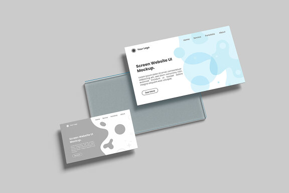 FREE Minimalist Website Pages Mockup