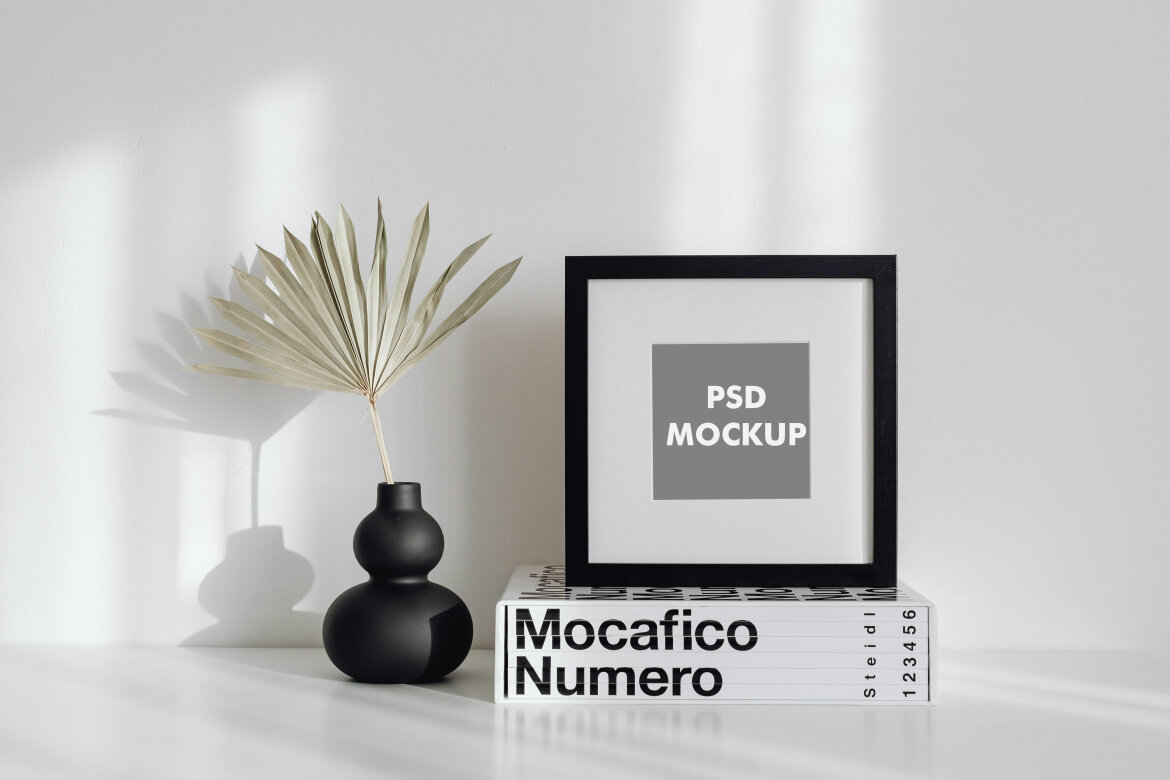 10 FREE wall photo frame mockups alternate