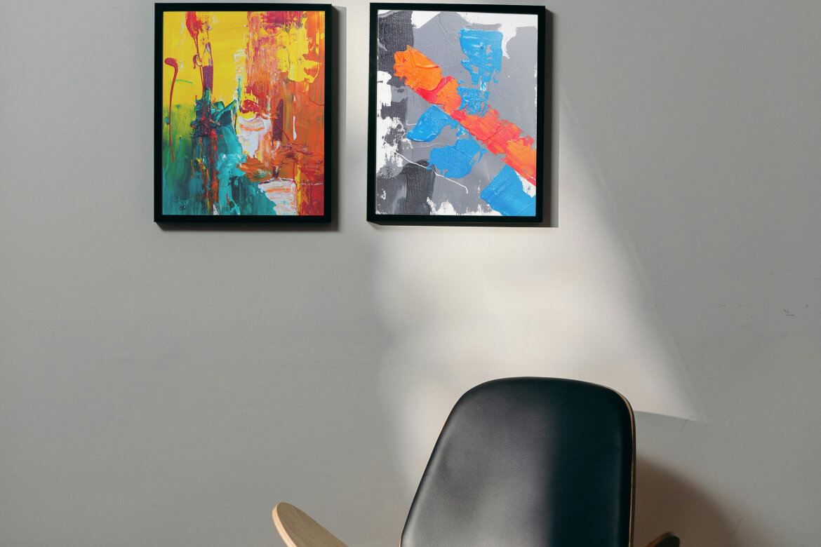 10 FREE wall photo frame mockups - view 4