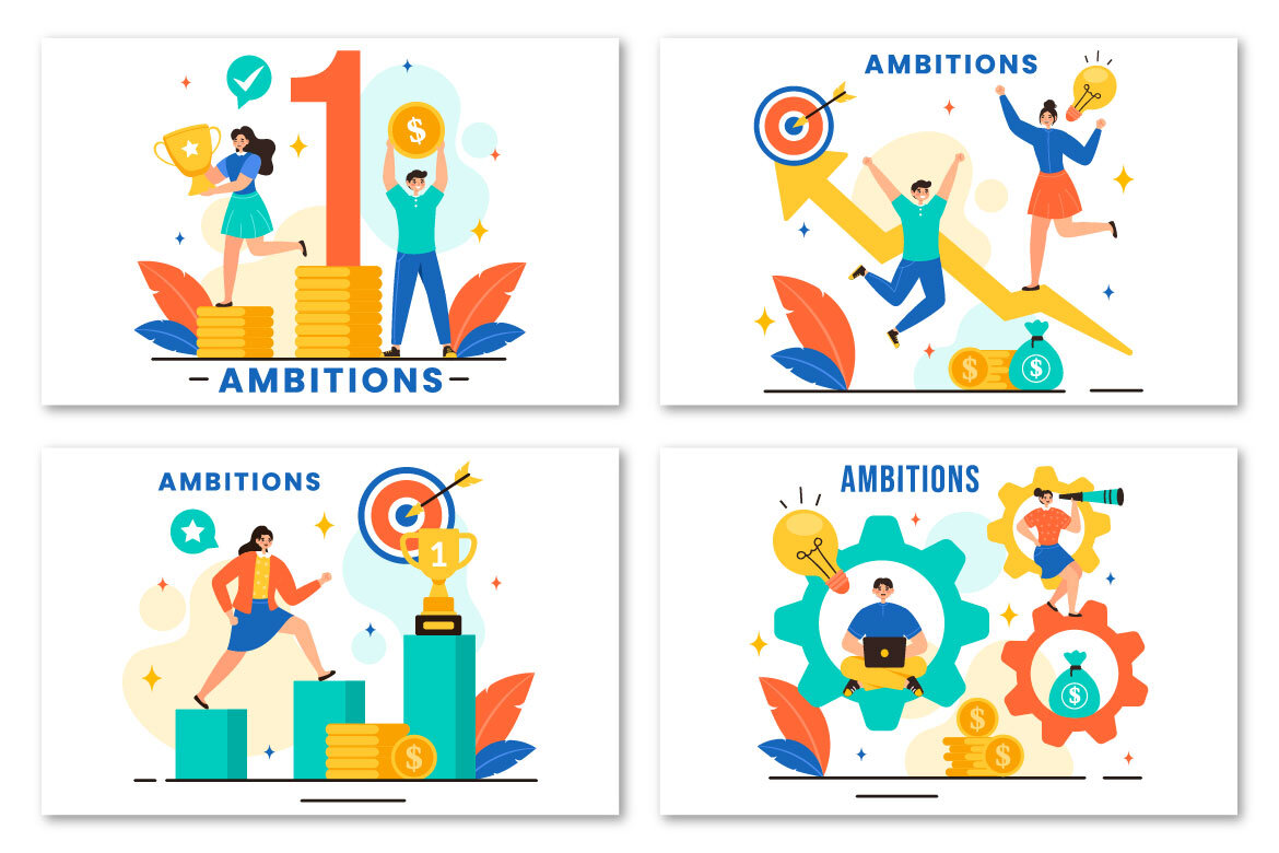 9 FREE Ambition to Success Illustrations alternate
