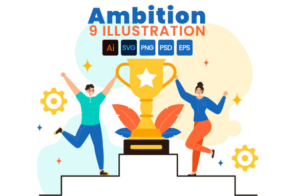 9 FREE Ambition to Success Illustrations
