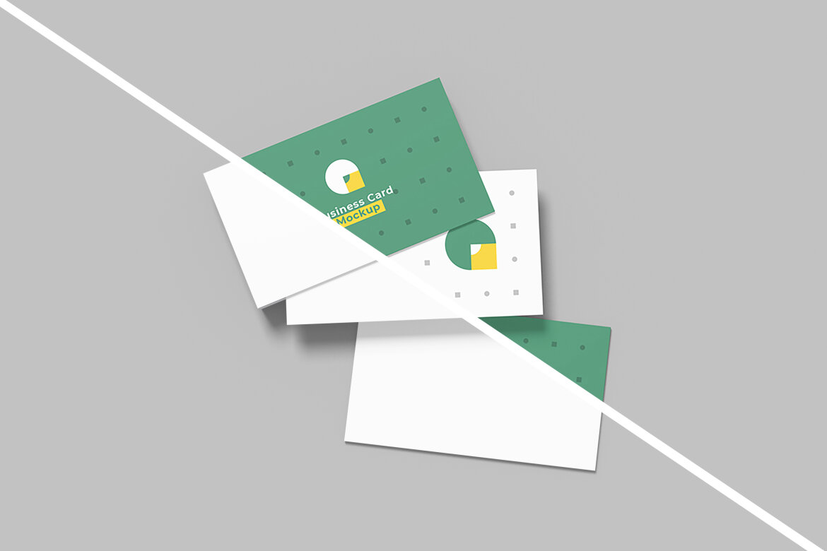 Top View Business Card FREE Mockup alternate