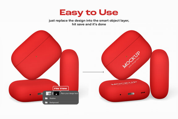 Free AirPods Pro Case Mockup