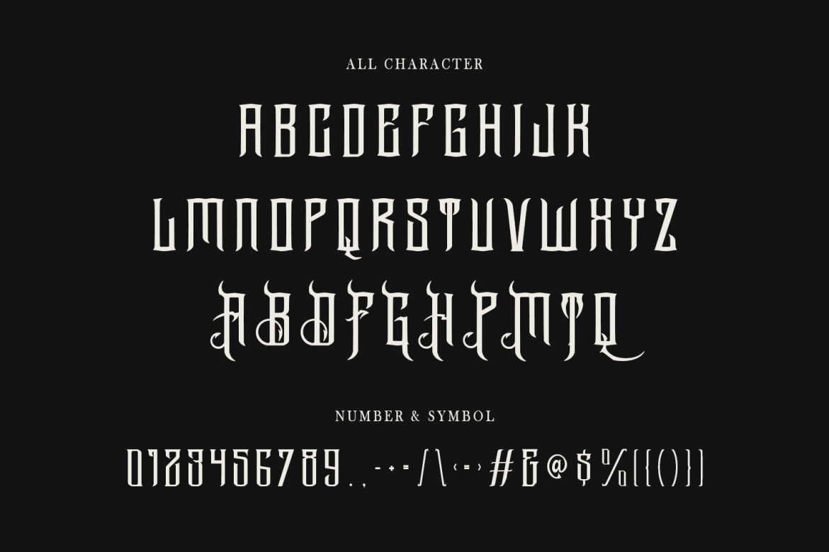 Arzzell Blackletter FREE Font - view 7