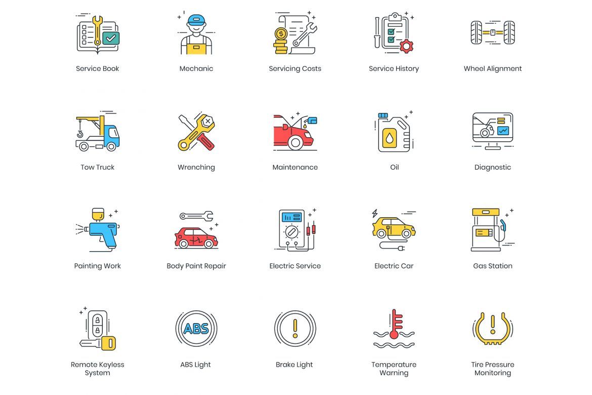 67 Car Service Icons | ColorPop - view 4