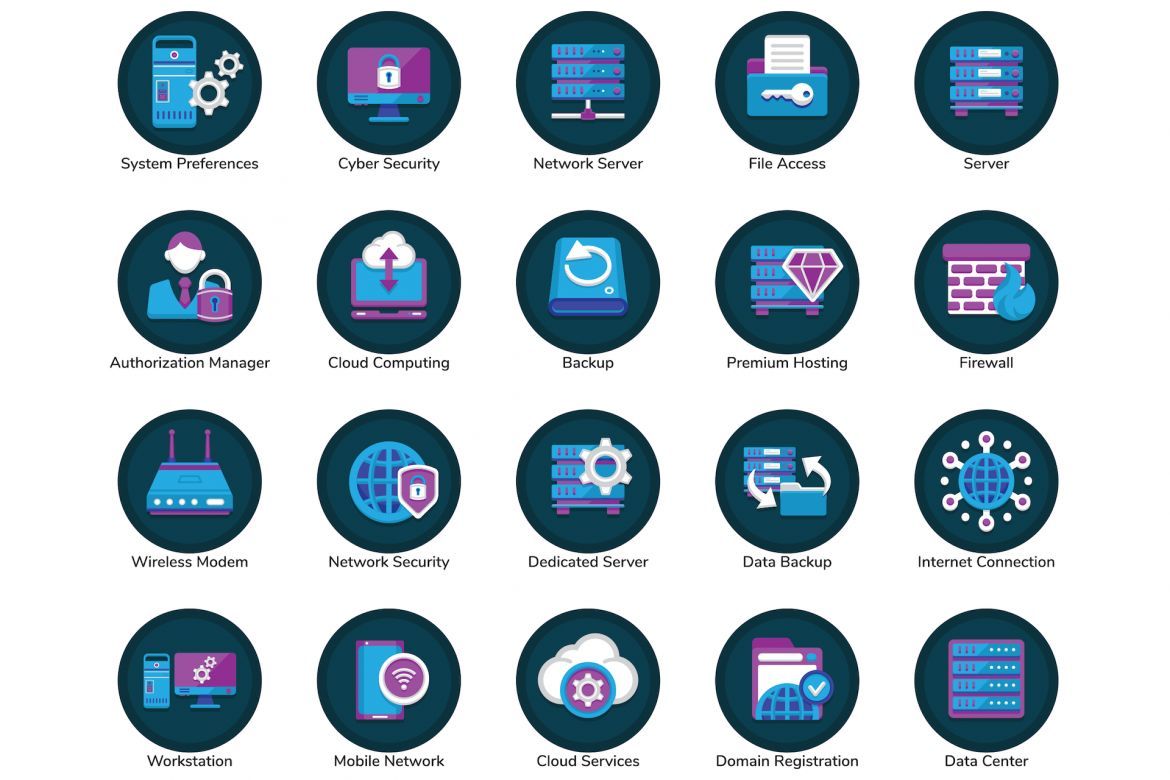 100 Web Hosting Icons | Orchid alternate