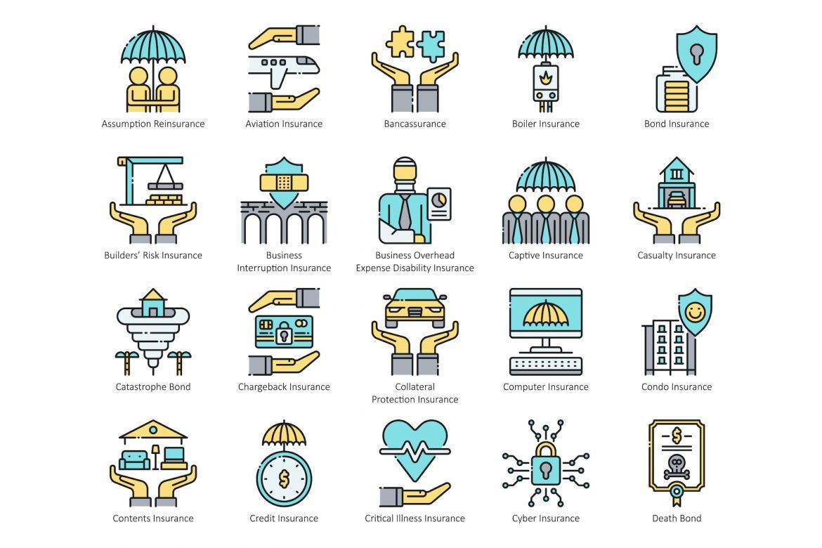 95 Insurance Icons | Aqua alternate