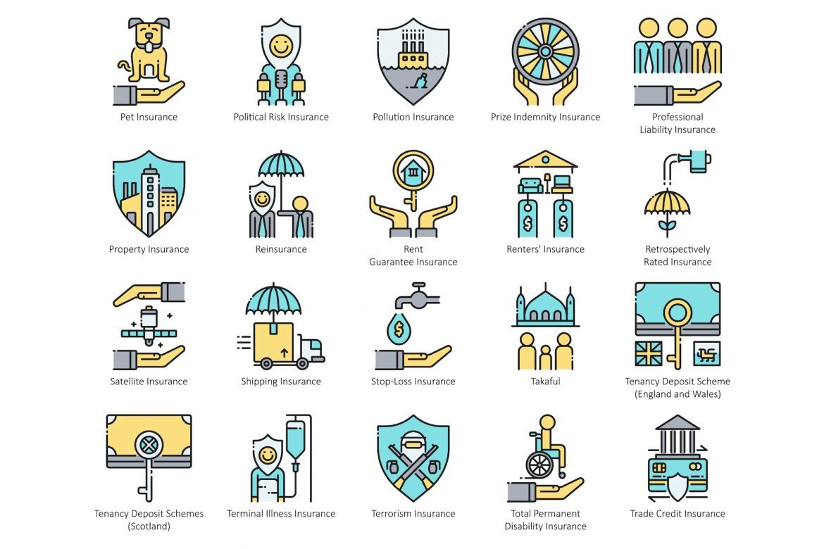 95 Insurance Icons | Aqua - view 5