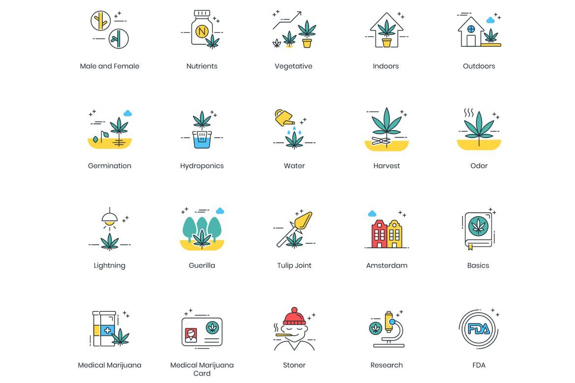 84 Marijuana Icons | ColorPop - view 3