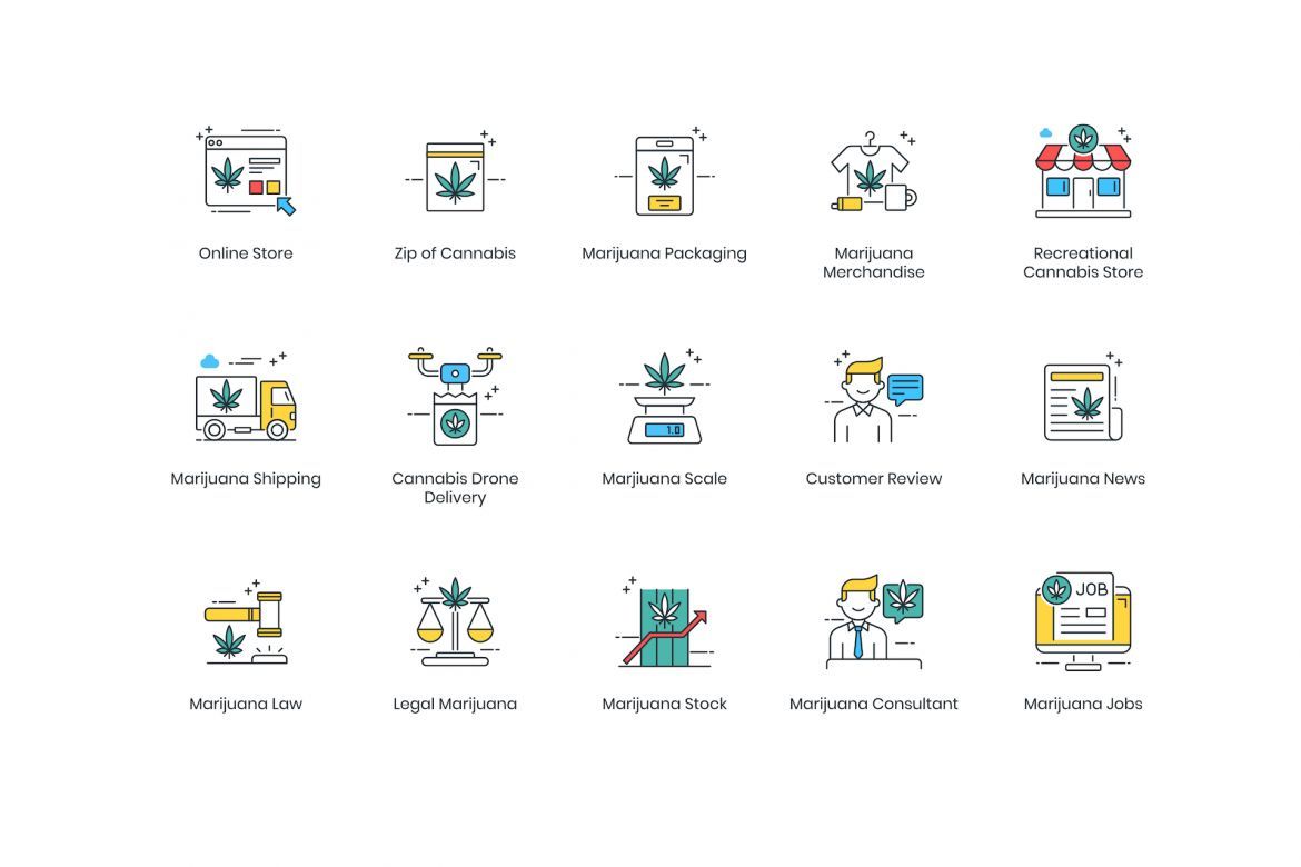 84 Marijuana Icons | ColorPop - view 5
