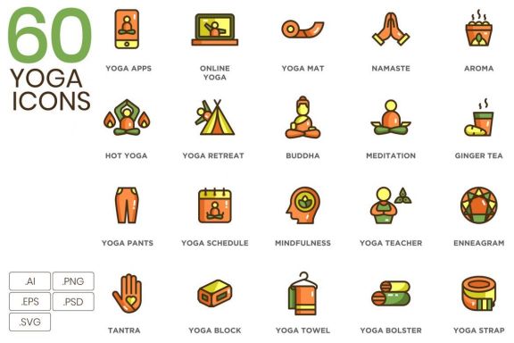 60 Yoga Icons | Eco