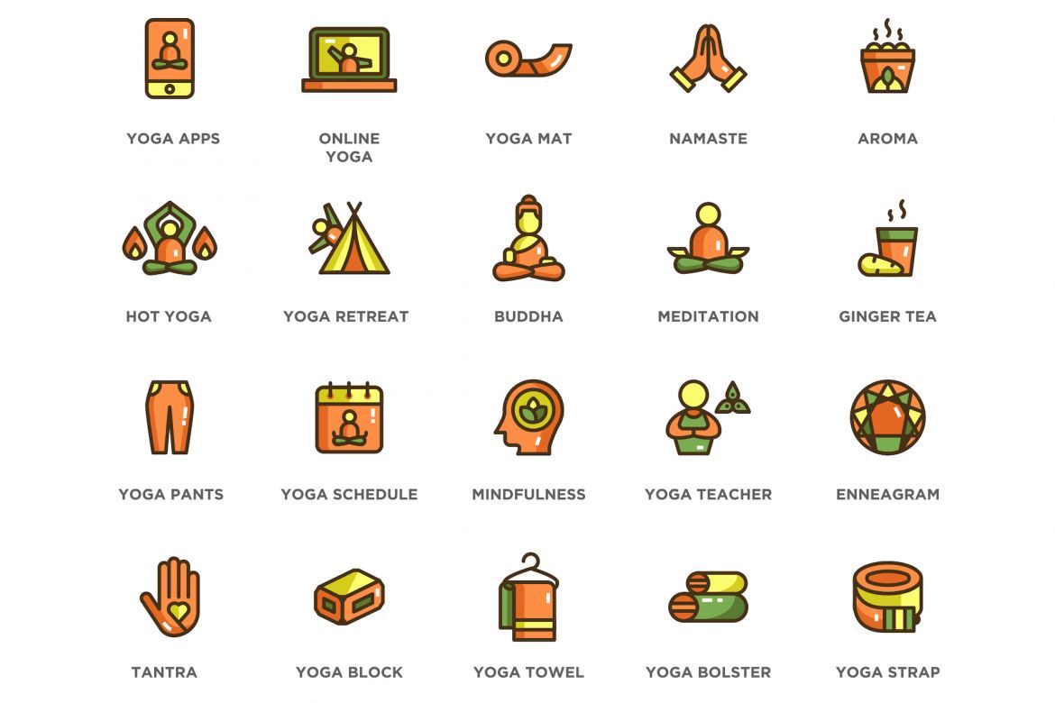 60 Yoga Icons | Eco alternate