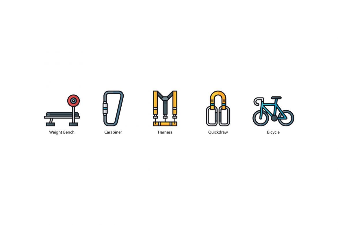 65 Sports Equipment Icons - view 5