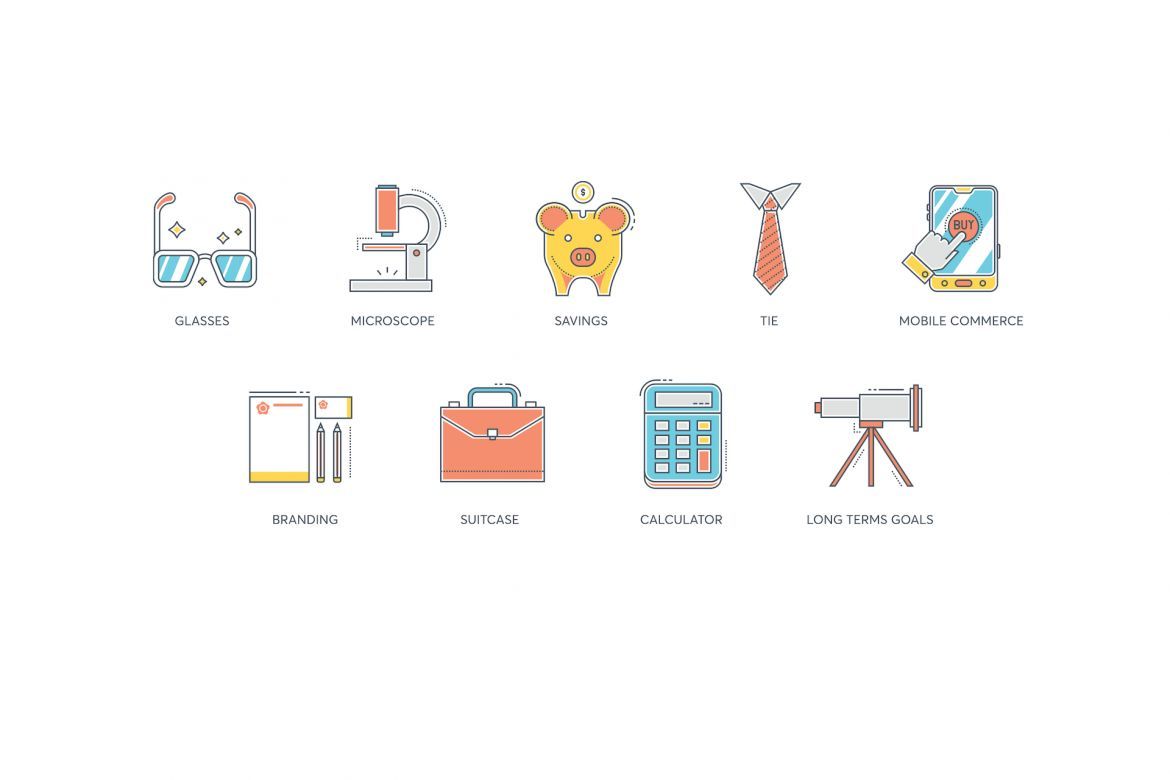 89 Startup Icons | Color Line - view 6
