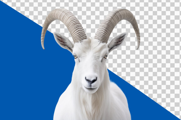 Mountain goat on transparent background PNG image