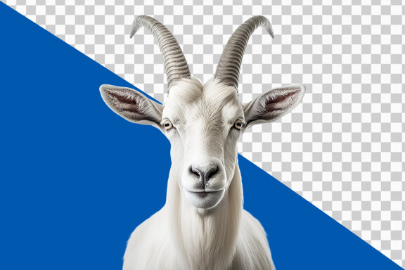 Mountain goat on transparent background PNG image