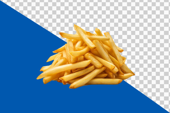 French fries on transparent background PNG image 