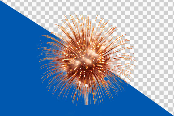 New fireworks on transparent background PNG image